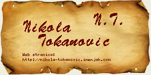 Nikola Tokanović vizit kartica